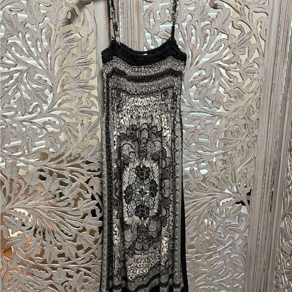 India Boutique Black and White Maxi Sundress